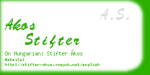 akos stifter business card